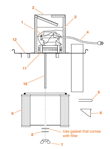 Econo-Finish DC-30 Dust Collector Components