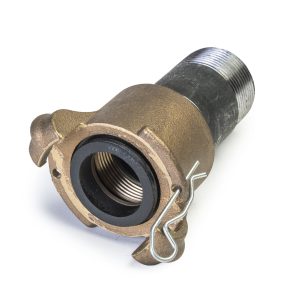 Coupling, CF (brass) 1-1/4" thread w/ 3" nipple