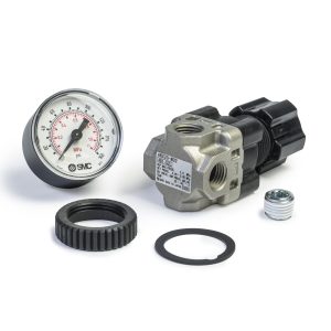 Regulator, 1/4" mini w/gauge